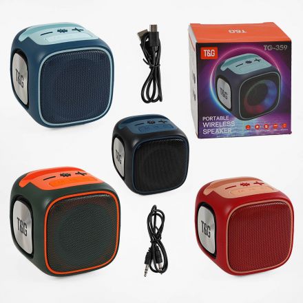 Колонка C 67905 / TG 359 (50) bluetooth, від акумулятора, підсвічування, type C, TF-картка, usb-слот, AUX-роз’єм