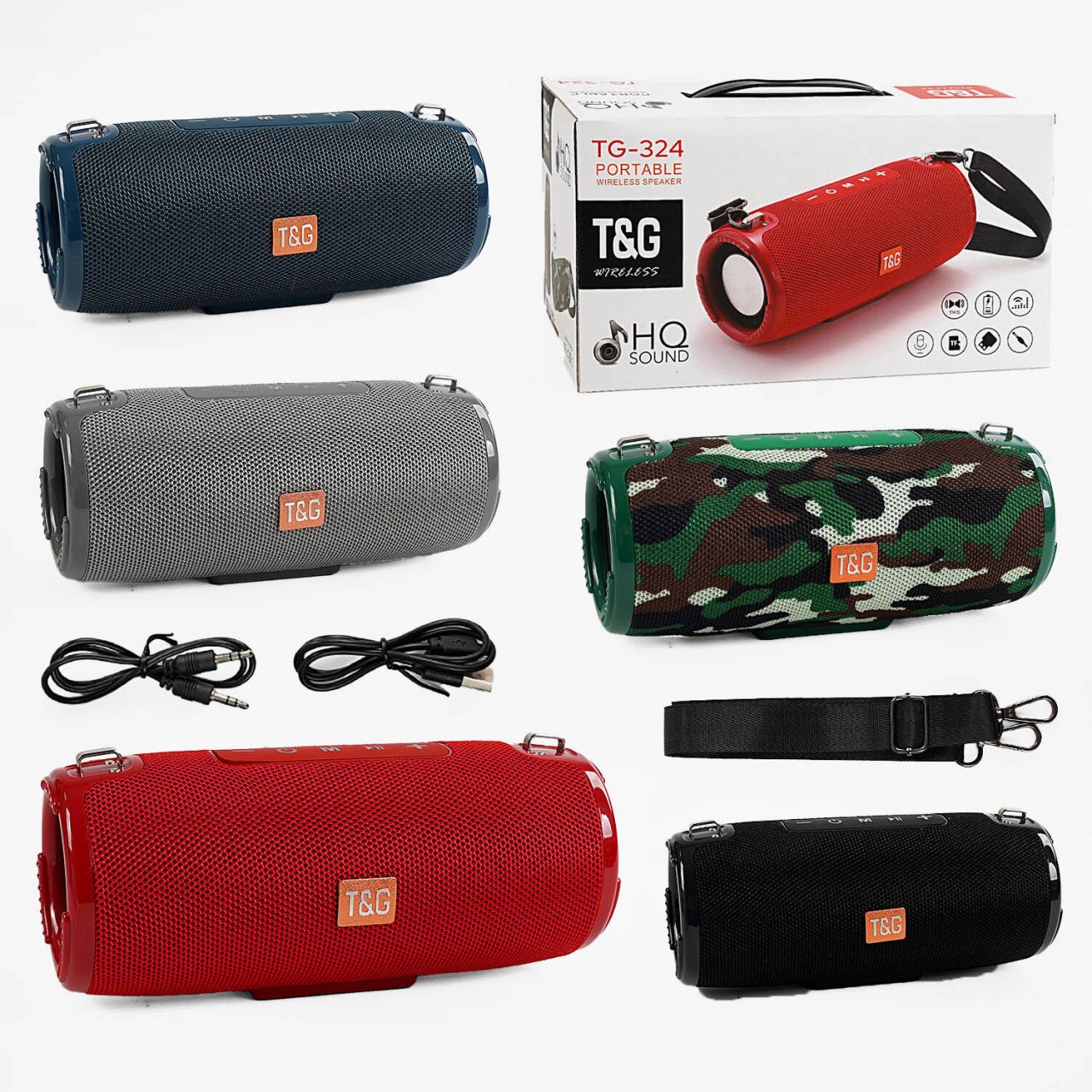 Колонка C 67912 / TG 324 (24) bluetooth, підсвічування, від акумулятора, micro USB, TF-картка, usb-слот