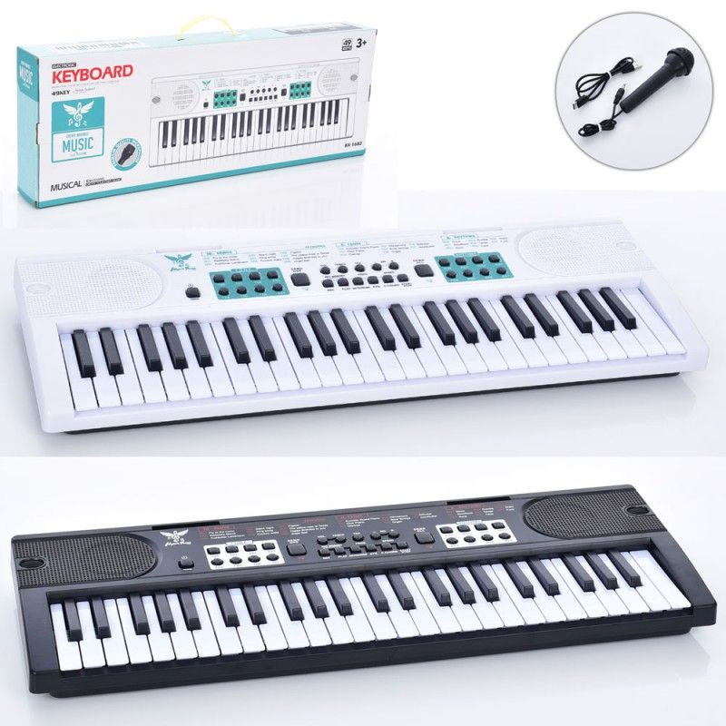 Синтезатор BX-1682A-B 49 клавіш, мікрофон, запис, демо, USB, 2 кольори,