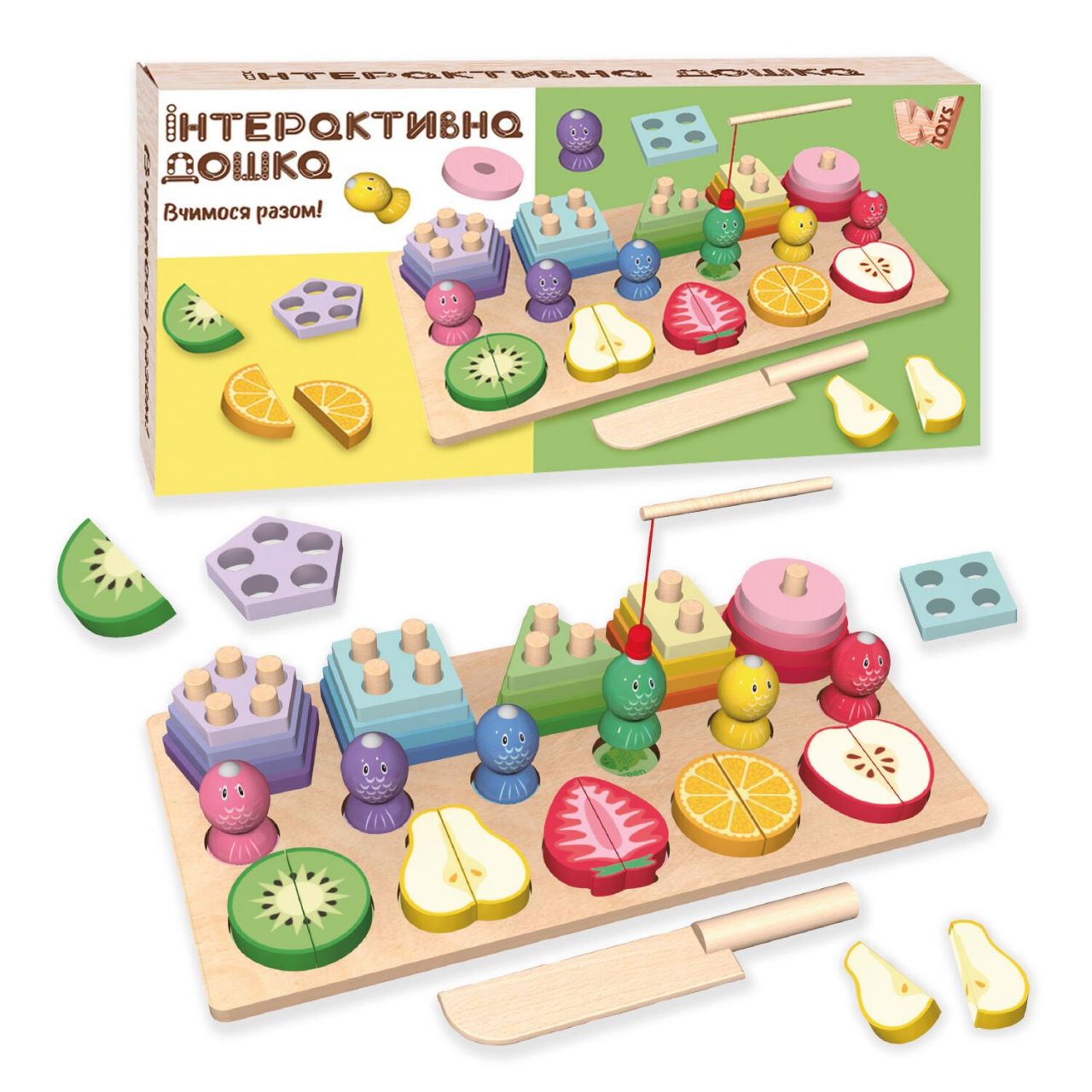 Дошка логічна 68379 (27) "WToys", сортер, магнітна гра, риболовля