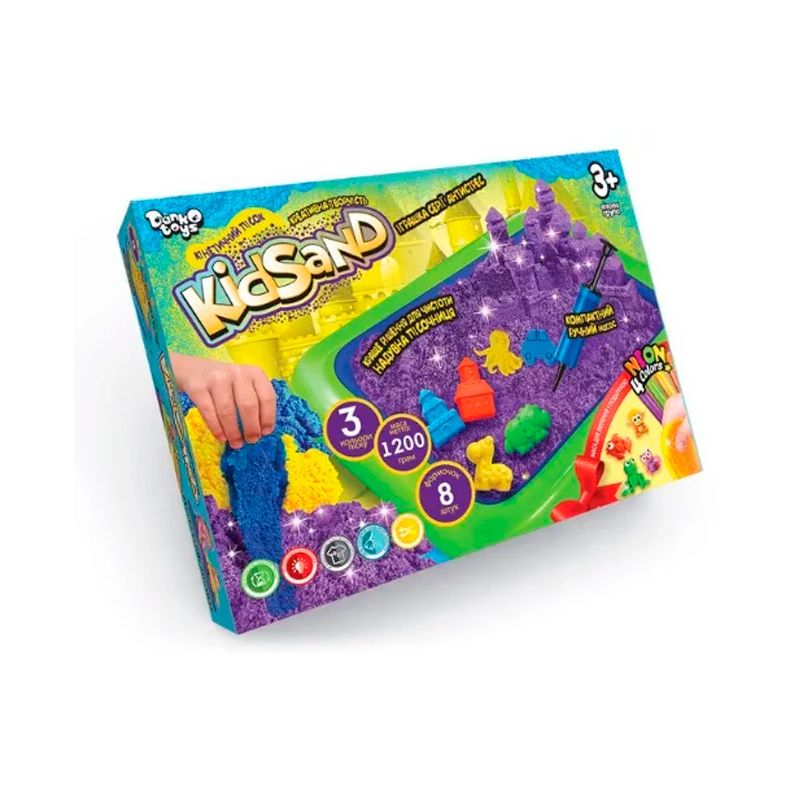 Набір для творчості "Кінетичний пісок "KidSand" 1200г+пісочниця KS-02-02U