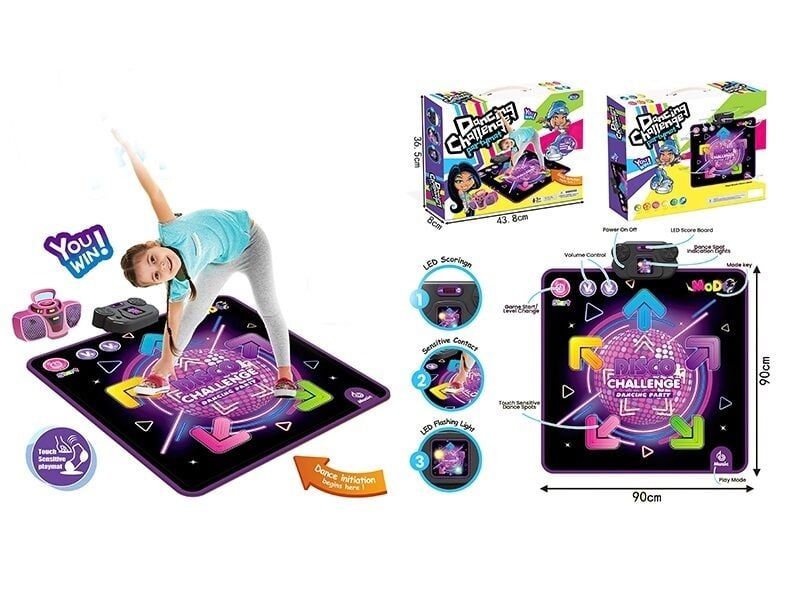 Килимок музичний XY 23138 (24/2) LED-підсвічування, сенсорні кнопки, мелодія, регулювання звука, від батарейок, 90х90 см