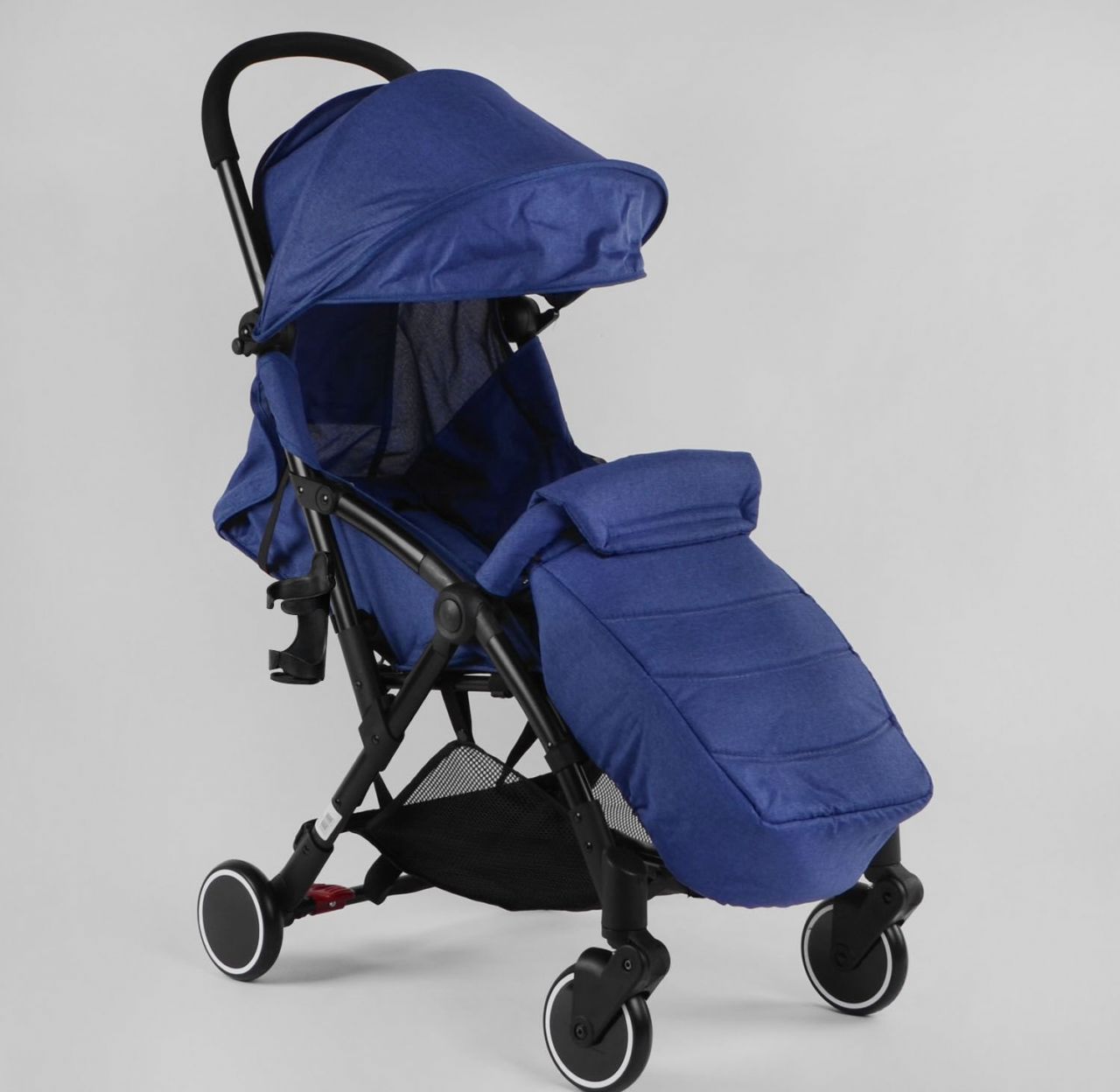 'Коляска прогулочная детская W 2166 ''JOY'' ДЖИНС синій '