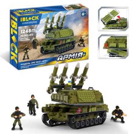 Конструктор IBLOCK арт. PL-921-473 (6шт) Армія, ЗРК 9К37 