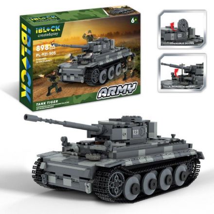 Конструктор IBLOCK арт. PL-921-505 (6шт) Армія, Танк Tігр, 898дет