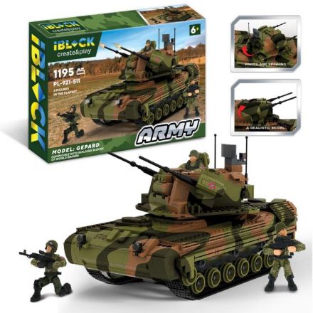 Конструктор IBLOCK арт. PL-921-511 (6шт) Армія, Gepard, 1195дет
