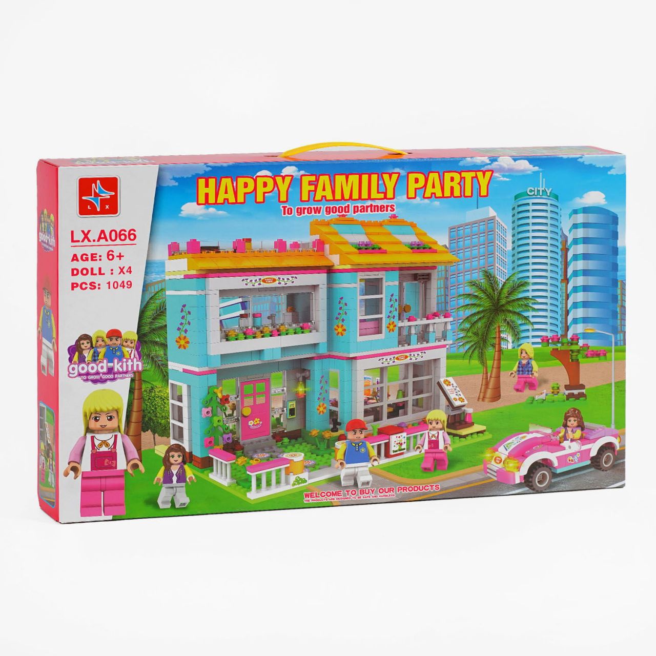 Конструктор L.X.A 066 (12/2) "Happy Family Party", 1049 дет