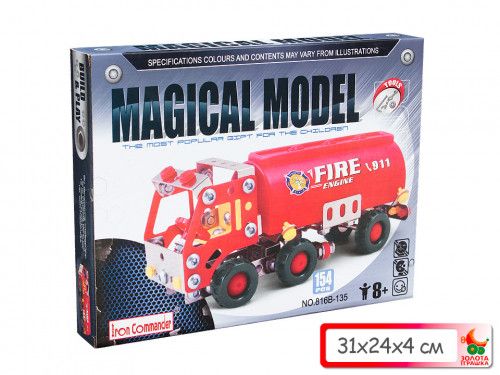 Конструктор металлический Iron Commander 816B-135 пожарная машина QZ247669