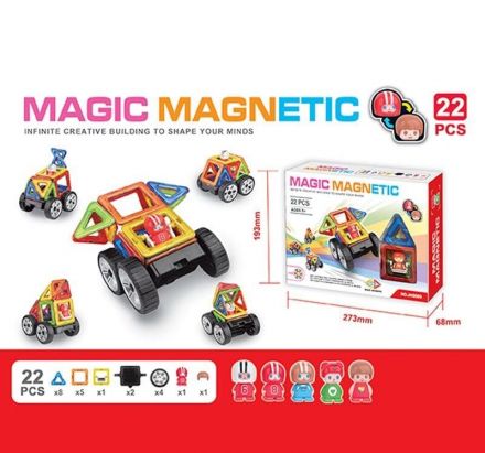 Магнітний конструктор JH 8609 (72/2) 22 деталі