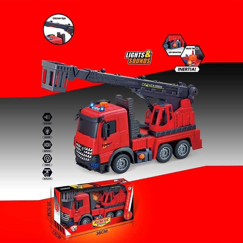 Машина музична 687-55 C (24/2) кран, світло, звук, висувна стріла, платформа обертається на 360°, інерція