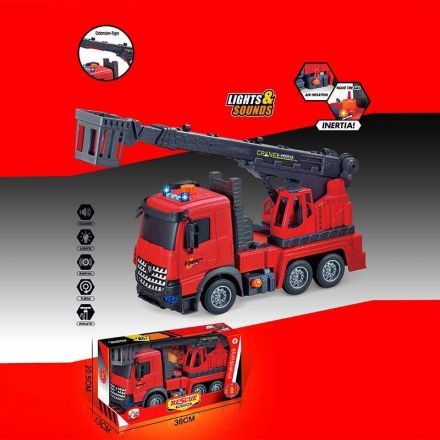 Машина музична 687-55 C (24/2) кран, світло, звук, висувна стріла, платформа обертається на 360°, інерція