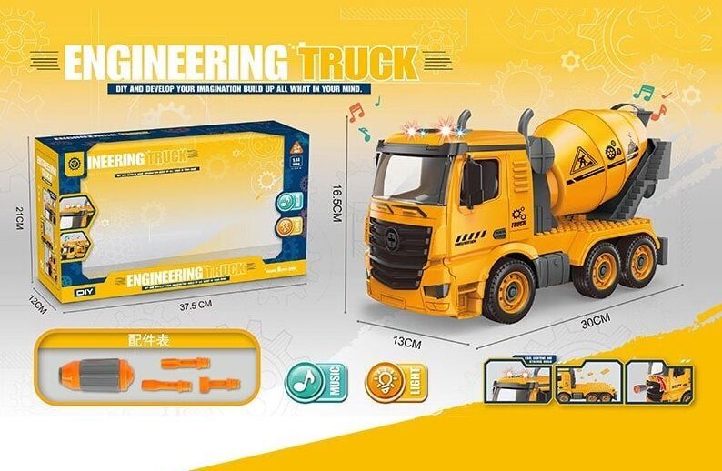 Спецтехніка D 998-23 A (28) світло, звук, відкидний борт, викрутка, масштаб 1:14