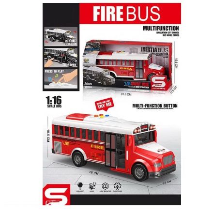 Автобус JS 125 B (36) звук, підсвітка, масштаб 1:16, механічне відкриття дверей, гумові колеса, інерція