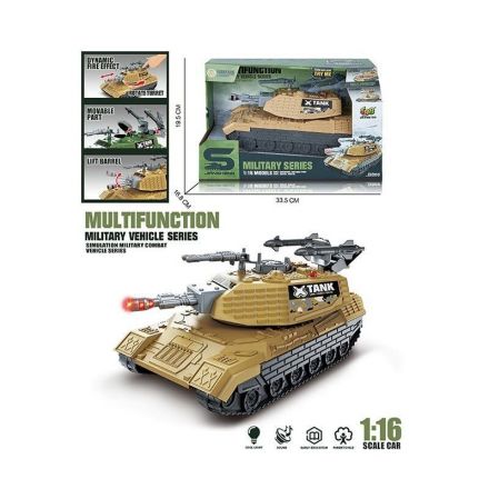 Танк JS 206 A (24/2) автоматична вібрація дула, масштаб 1:16, підсвічування, інерція, на батарейках, рухома башта з тріскачкою