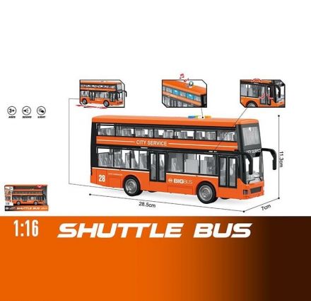 Автобус WY 912 A (24) звуки, підсвічування, інерційний механізм, масштаб 1:16, дверцята відчиняються