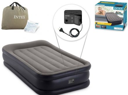 Intex Ліжко 64132 NP (3) 99х191х42см, вбудований електронасос 220V, односпасальний