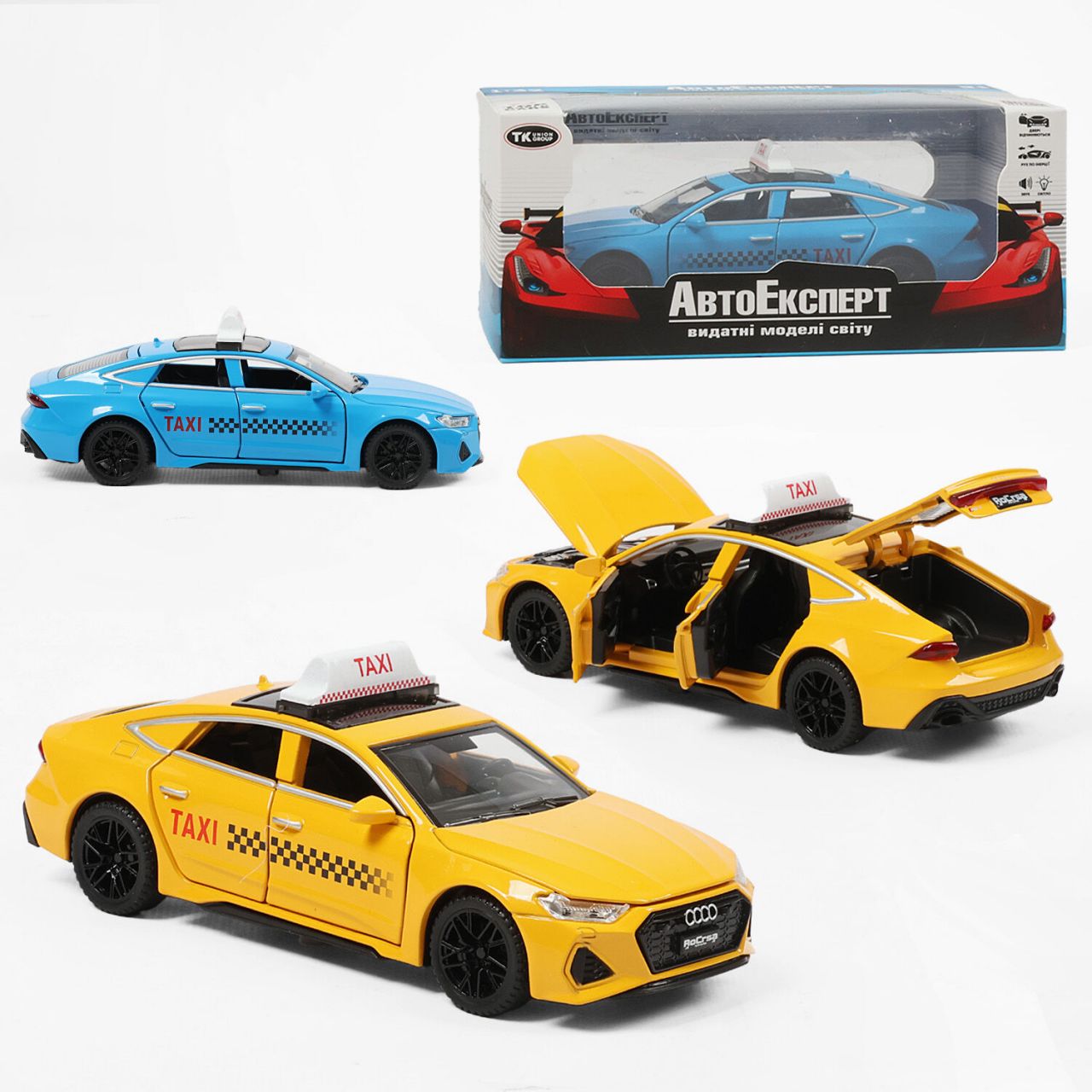 Машинка 41300 (48/2) "Авто Експерт", 2 види, металопластик, 1:32, звук, світло, інерція, відкриваються двері