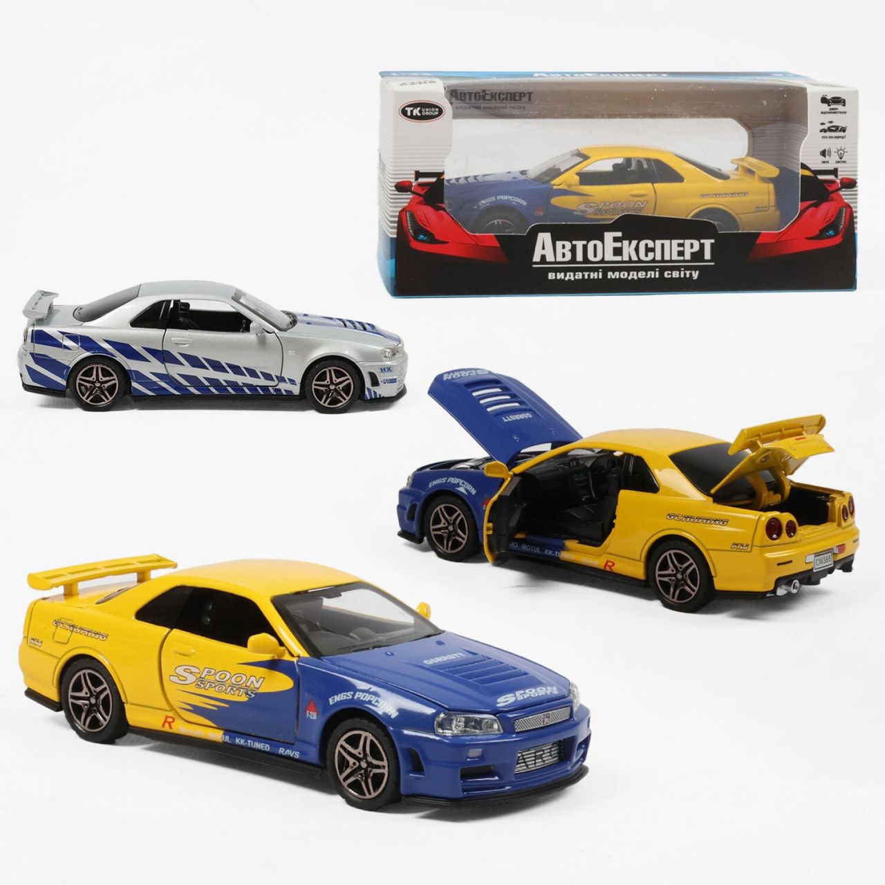 Машинка 60822 (48/2) "Авто Експерт", 2 види, металопластик, 1:32, звук, світло, інерція, відкриваються двері