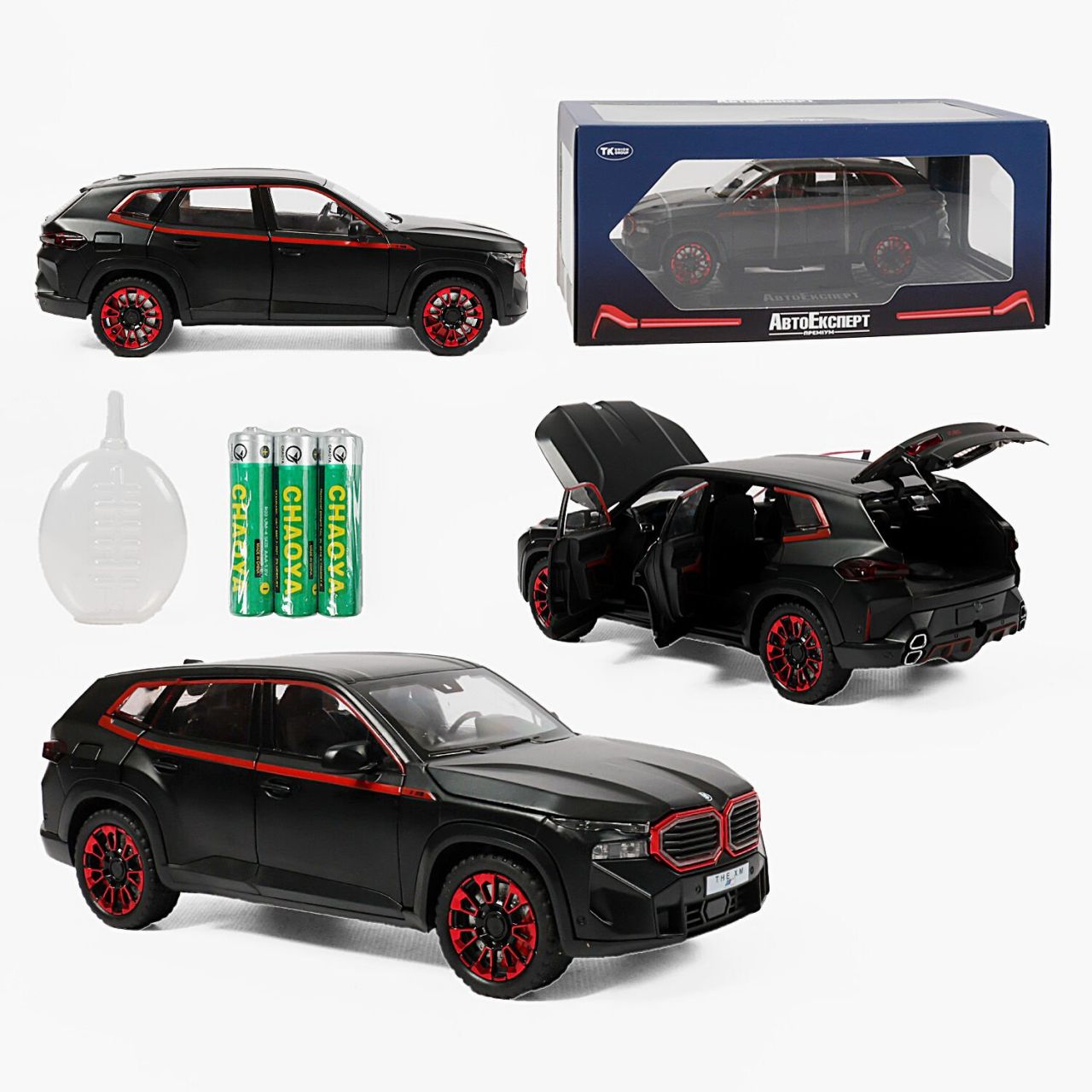 Машинка GT-14101 (24/2) "Авто Експерт", металопластик, 1:24, звук, парогенерація, піпетка, світло, інерція, відкриваються двері, багажник та капот