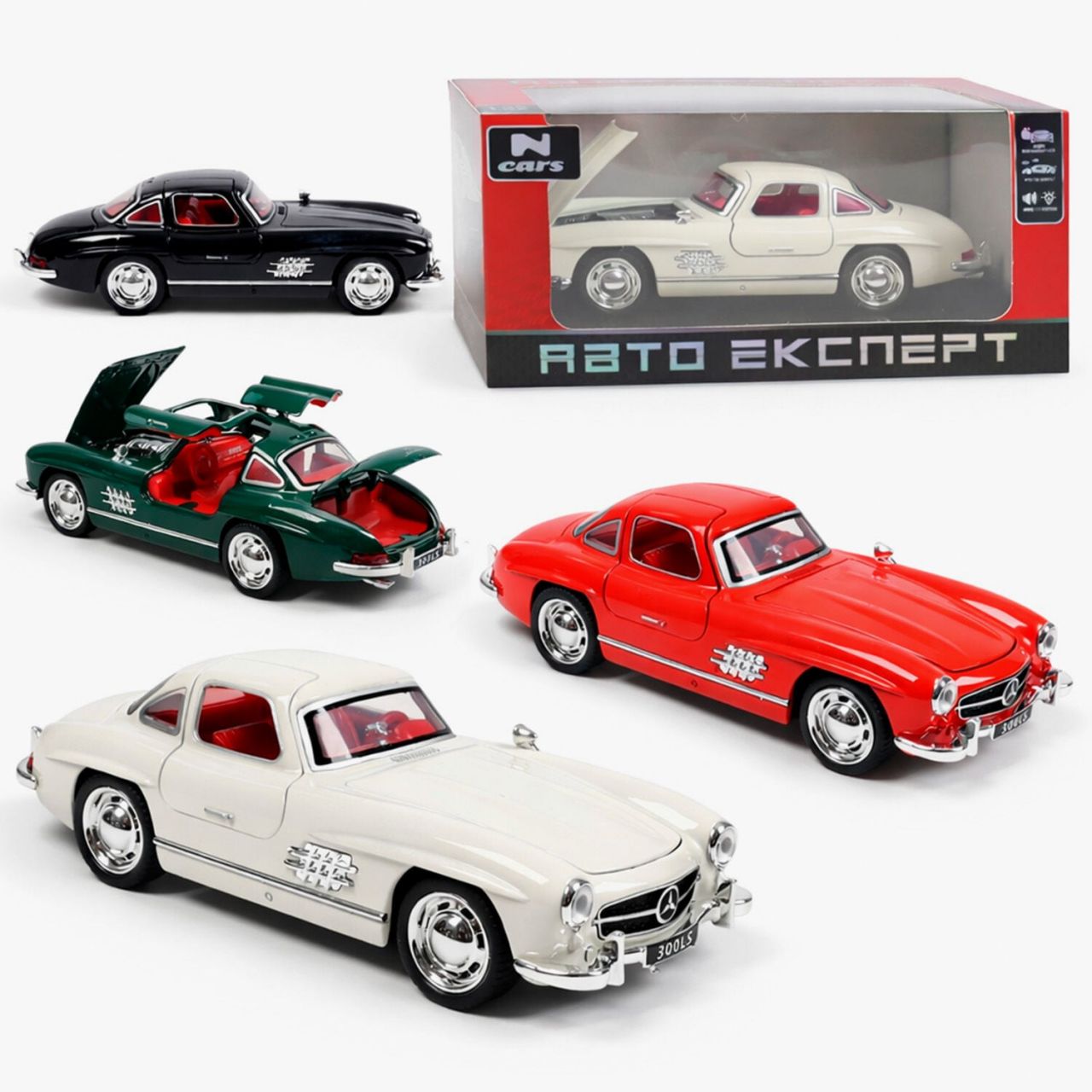 Машинка L-9908-73 (72) 4 кольори, "Авто Експерт", металопластик, 1:32, світло, звук, інерція, відчиняються двері, багажник, капот