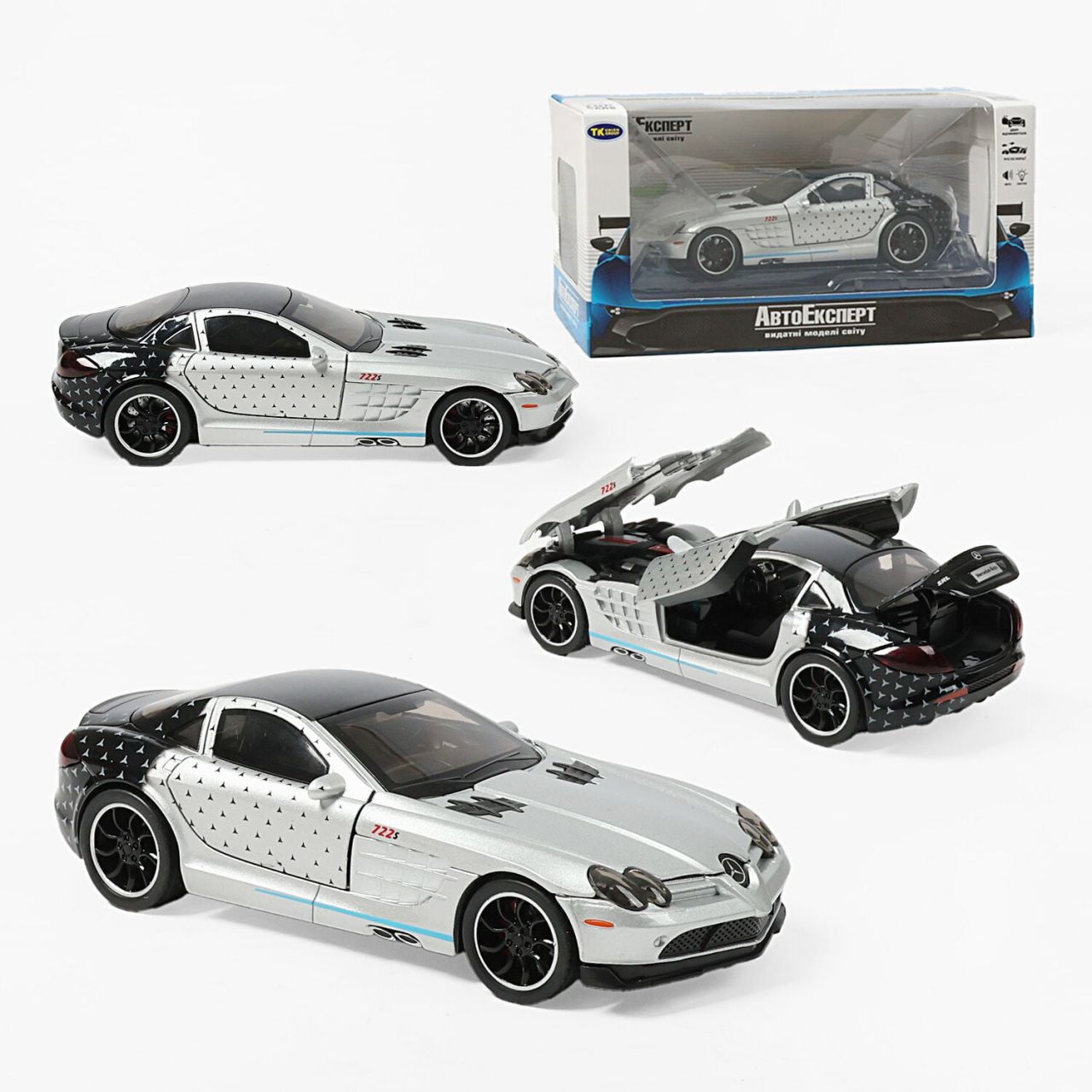 Машинка TK-11073 (48) "Авто Експерт", металопластик, 1:32, світло, звук, інерція, відчиняються двері, багажник, капот, 2 режими роботи: зі звуком / без