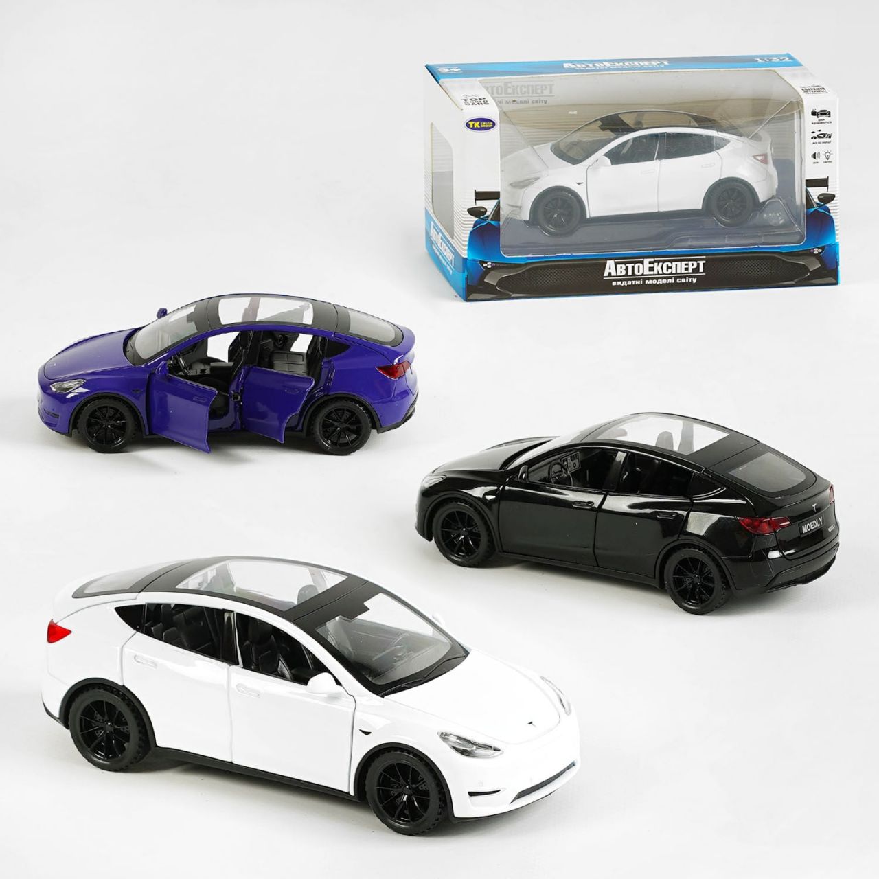 Машинка TK - 16723 (48/2) "Авто Експерт", 3 кольори, металопластик, 1:32, звук, світло, інерція, рухомі елементи 
