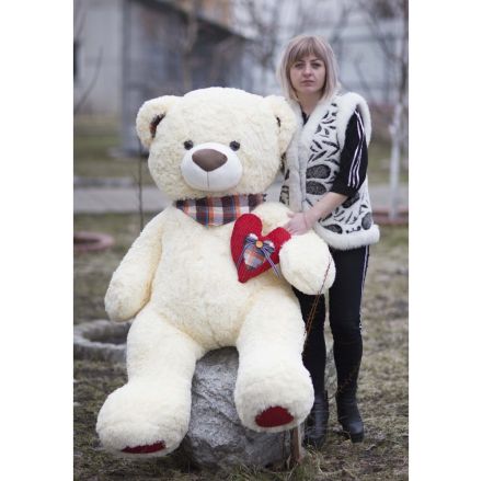 Ведмідь Тоша 3/1 молочний, 150см, ТМ Копіця, Україна 00020