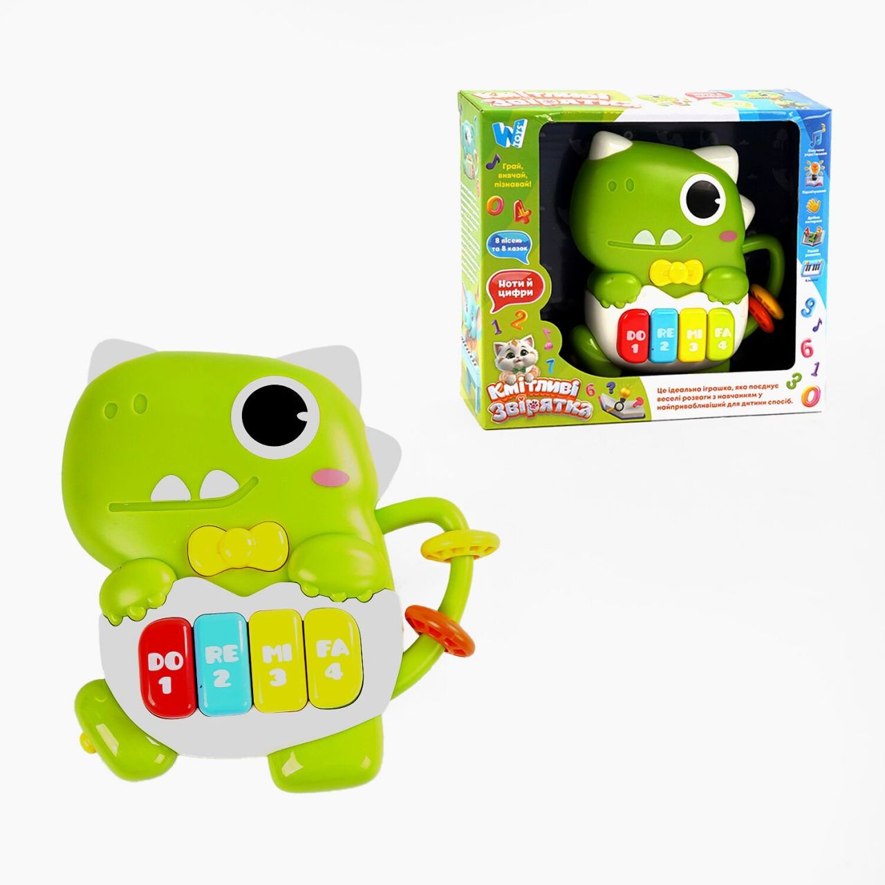 Піаніно музичне 64339 (48) "WToys", ОЗВУЧУВАННЯ УКРАЇНСЬКОЮ МОВОЮ, 8 пісень, 8 казок, цифри, підсвічування