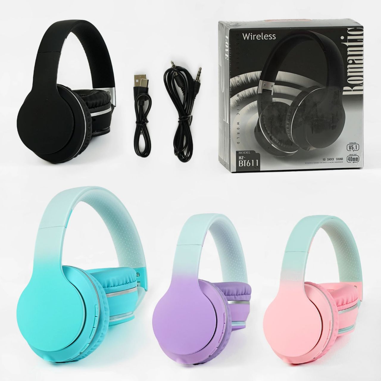 Навушники С 53219 (60) 4 кольори, Bluetooth підключення