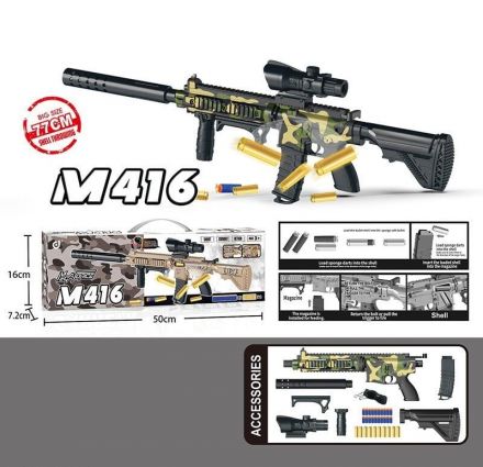 Автомат 323 E (42) механічний принцип роботи, 20 м’яких патронів, 10 гільз, приціл