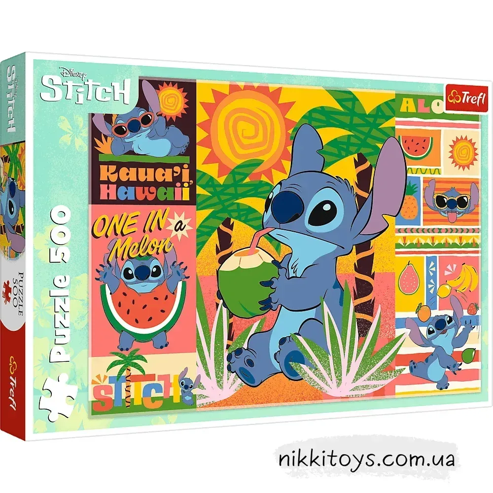 Пазли 500 елементів Lilo Stitch Канікули зі Стічем, в кор. 39*26*4см, ТМ Trefl, Польща	 37483