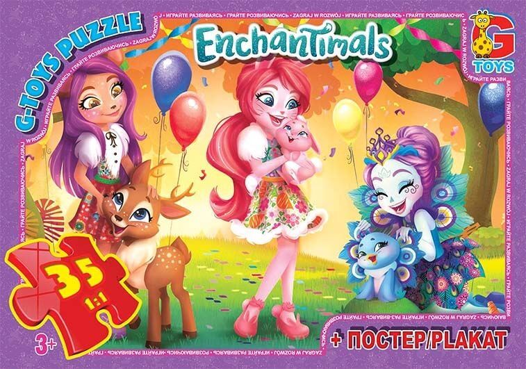 Пазлы 35 эл. "G Toys" "Enchantimals" EA 212
