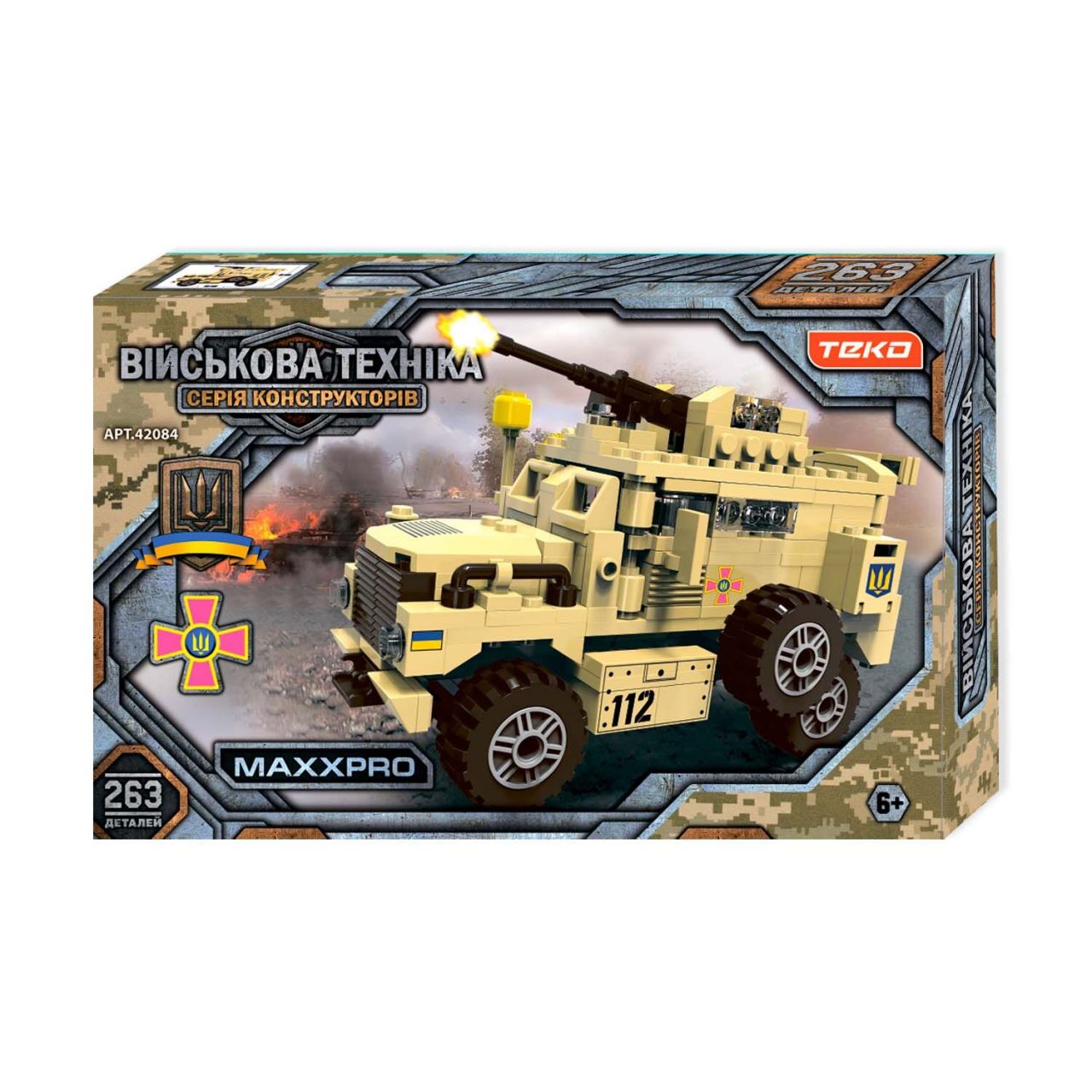 Конструктор "Військова техніка" 42084 (24/2) "Teko", 263 деталі, бронетранспортер MAXXPRO