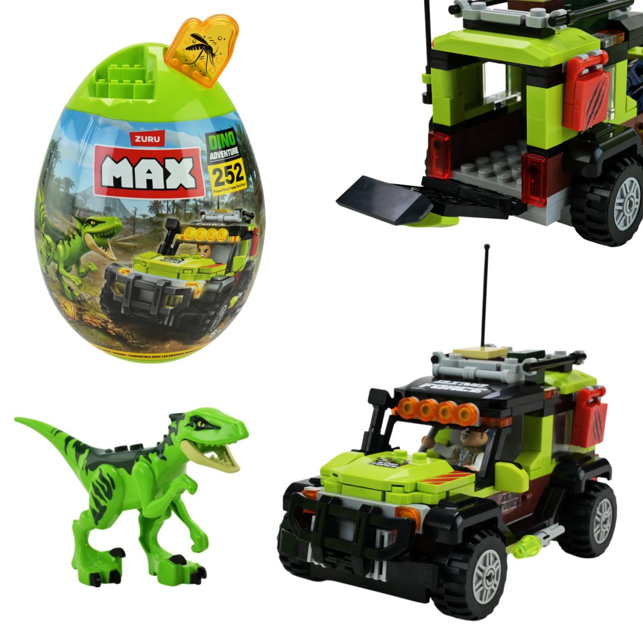 Конструктор Zuru MAX Dino Adventure, арт. 831154 (12 шт) 255 дет., у капсулі