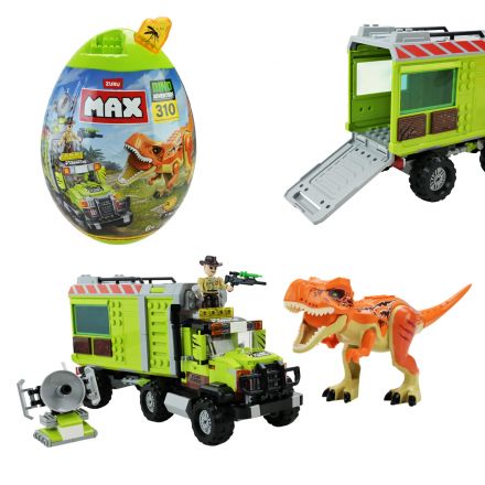 Конструктор Zuru MAX Dino Adventure, арт. 831155 (6 шт) 310 дет., у капсулі