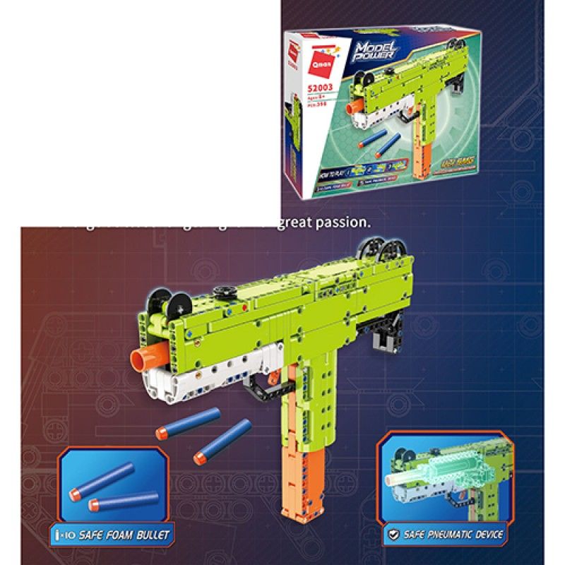 Конструктор Qman 52003 "Model Power" Пістолет - кулемет Узі, 398 дет