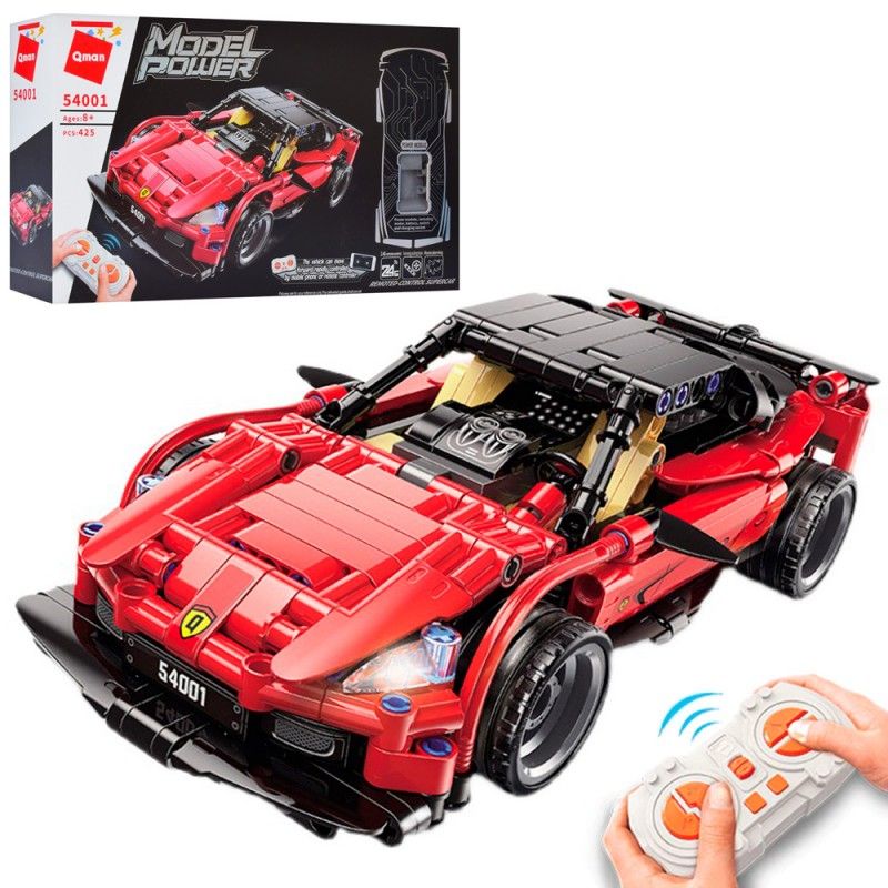 Конструктор Qman 54001 радіокер.(2,4G), акум., машина-їздить, USB, 425 дет