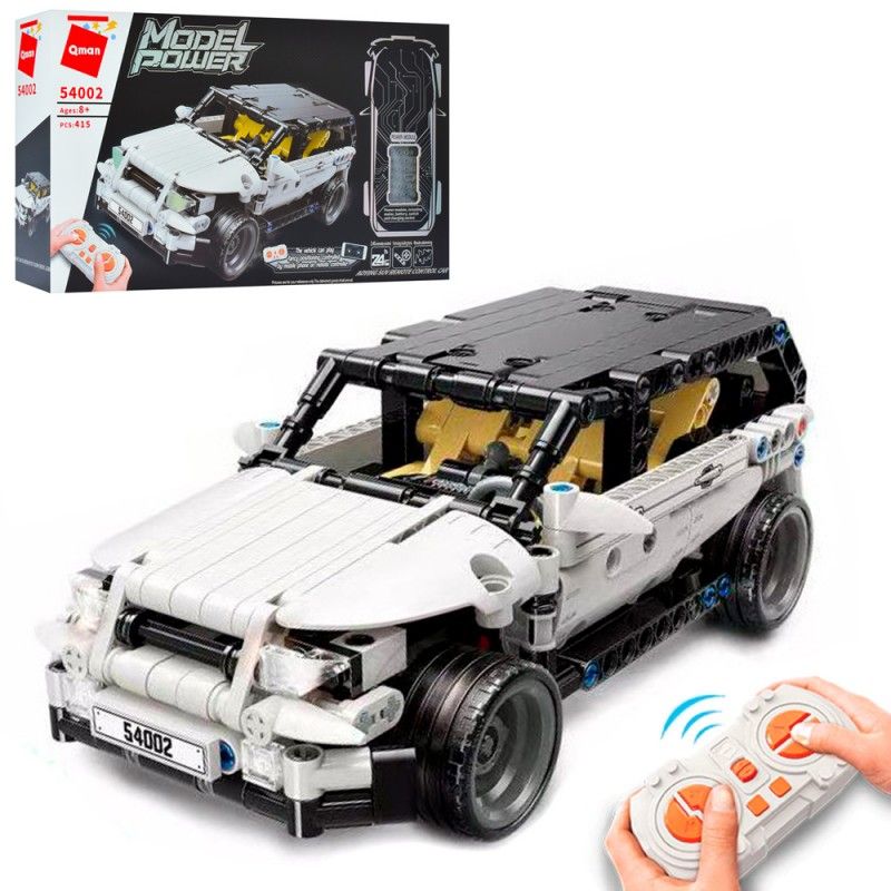 Конструктор Qman 54002 радіокер. (2,4G), акум., машина-їздить, USB, 415 дет