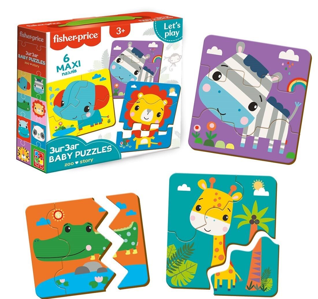 'Бебі пазли Зігзаг ''Fisher Price. Zoo story'' VT1722-07 укр'