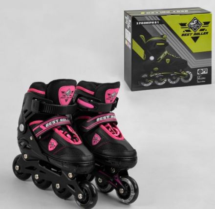 Ролики 20233-S Best Roller /размер 31-34/РОЗОВЫЕ