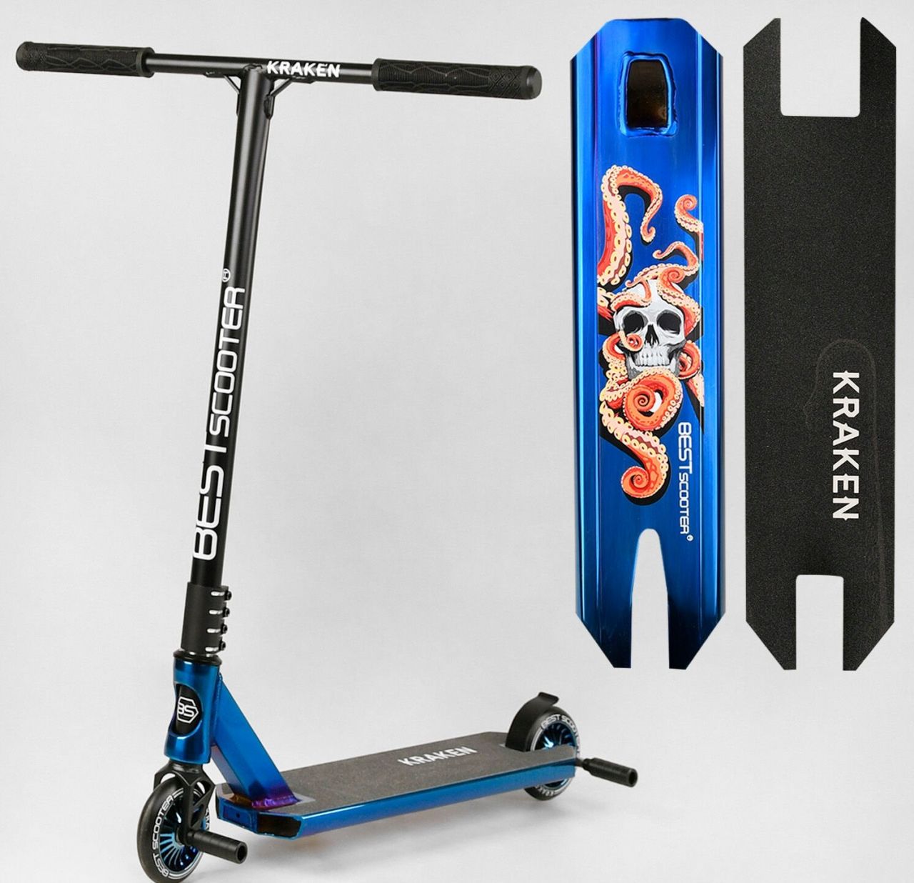 Самокат трюковый Best Scooter KR-71078 (HIC-система, ПЕГИ, алюминиевый диск и дека, колёса PU, d=110мм)