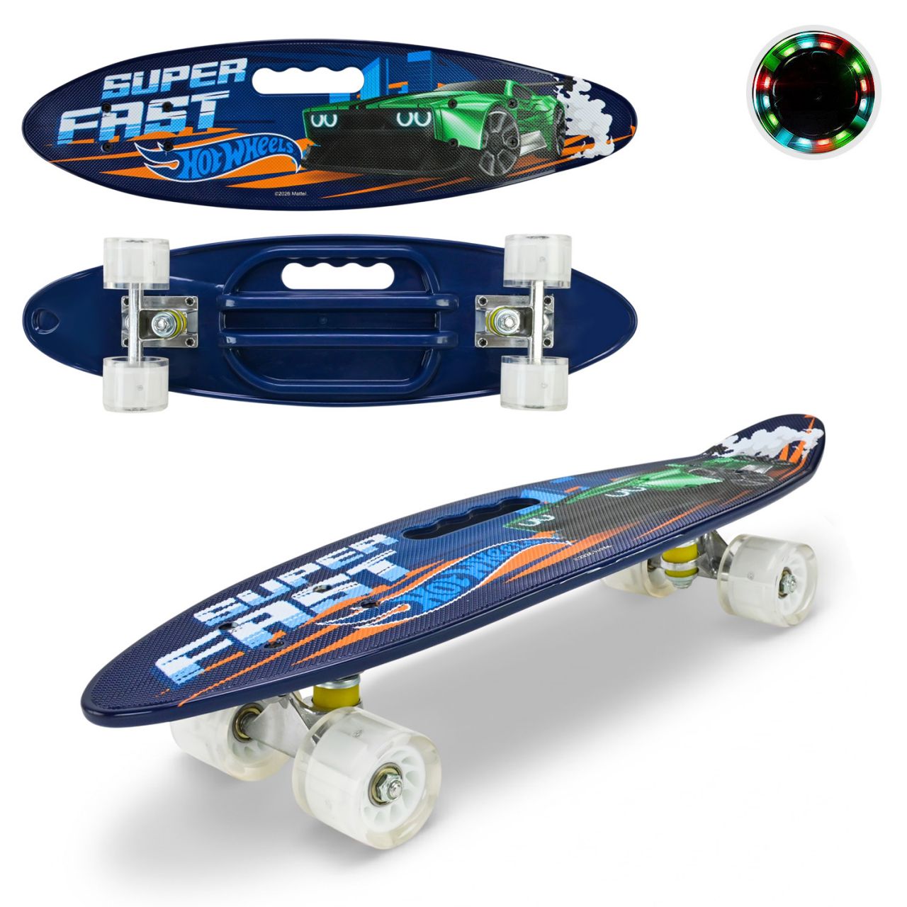 Пенні Борд Hot Wheels арт. BH2611 (8шт) 60*17 см, колеса PU світло