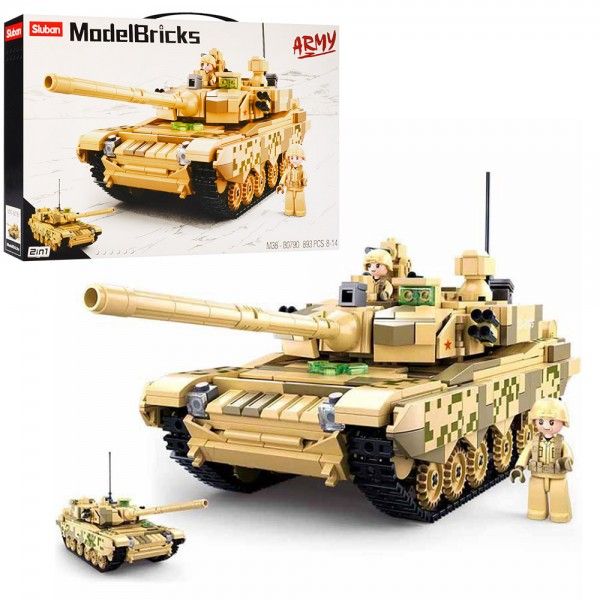 Конструктор SLUBAN M38-B0790 "Model bricks": Бойовий танк 99А, 893 дет