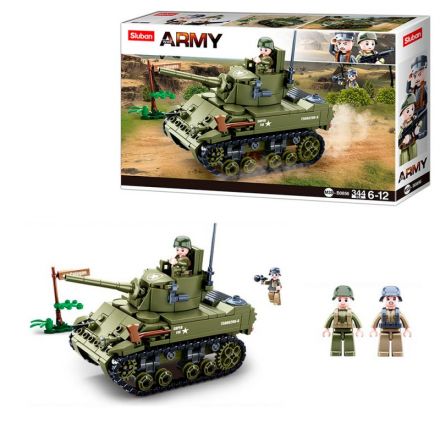 Конструктор SLUBAN M38-B0856 танк, фігурки, 344дет.