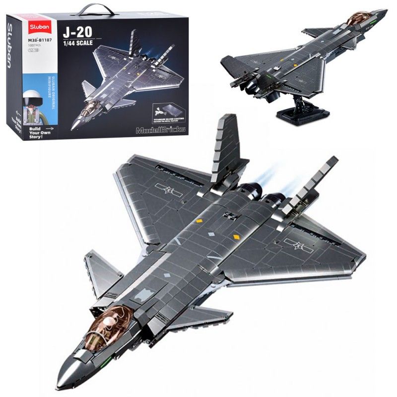 Конструктор SLUBAN M38-B1187 "Model Bricks": Винищувач J-20, 1007 дет.