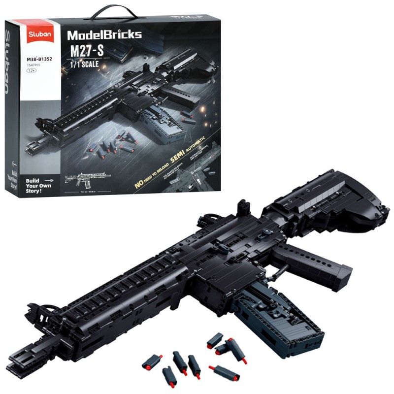 Конструктор SLUBAN M38-B1352 зброя, автомат, 1:1, 1547 дет