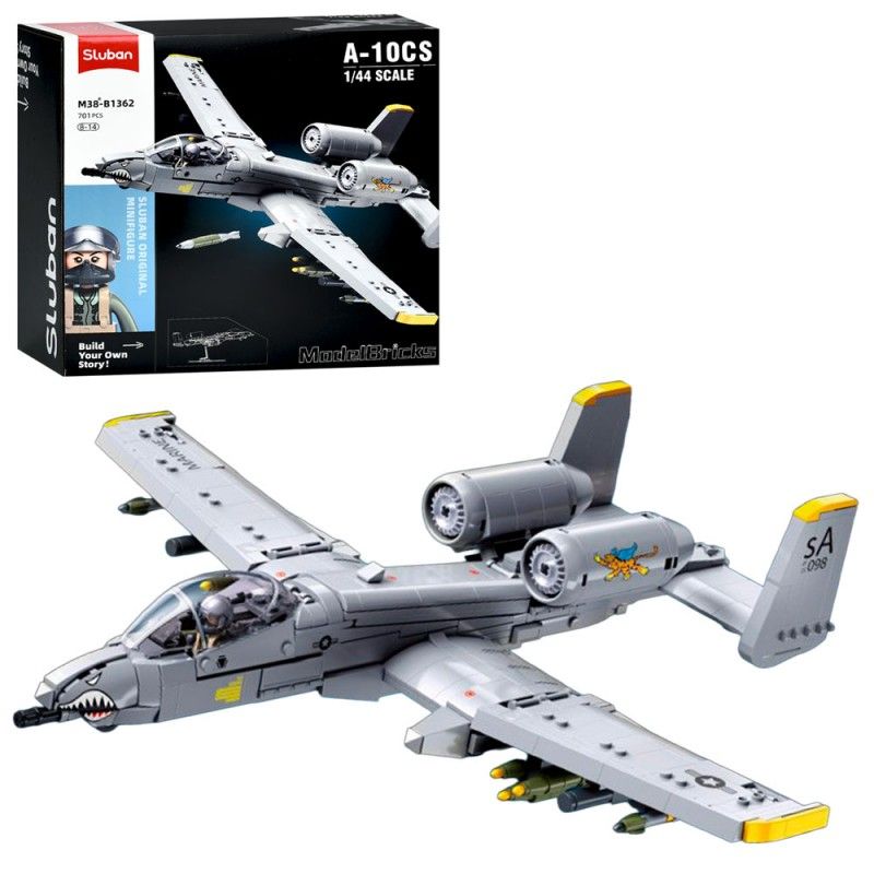 Конструктор SLUBAN M38-B1362 військовий літак, 1:44, фігурка, 701дет