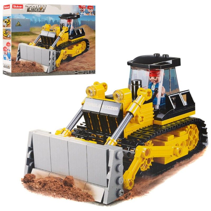Конструктор SLUBAN M38-B0802 "Town": Бульдозер, 231 дет