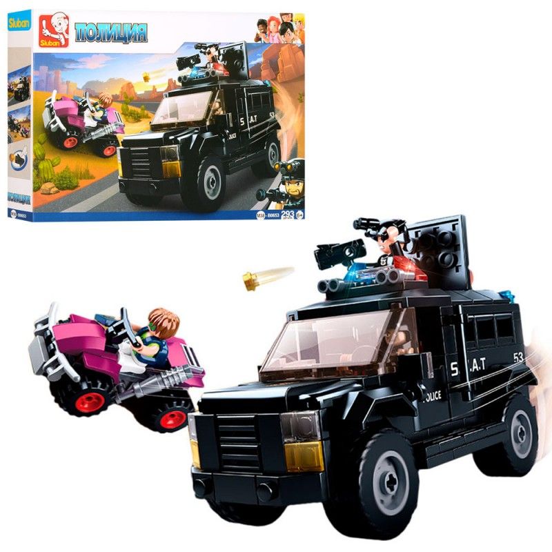 Конструктор SLUBAN M38-B0653 "Police": машина, квадроцикл, фігурки, 293 дет
