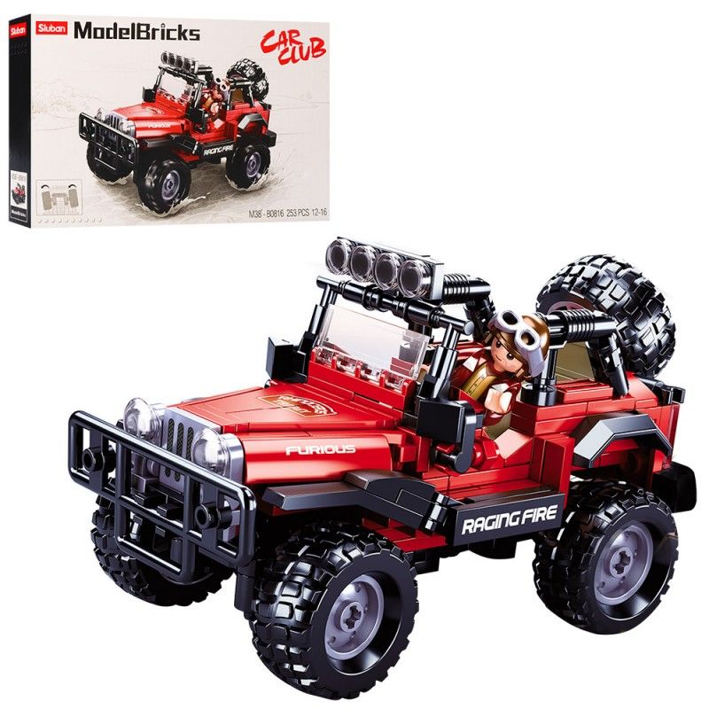 Конструктор SLUBAN M38-B0816 "Model Bricks": Джип позашляховик, 252 дет